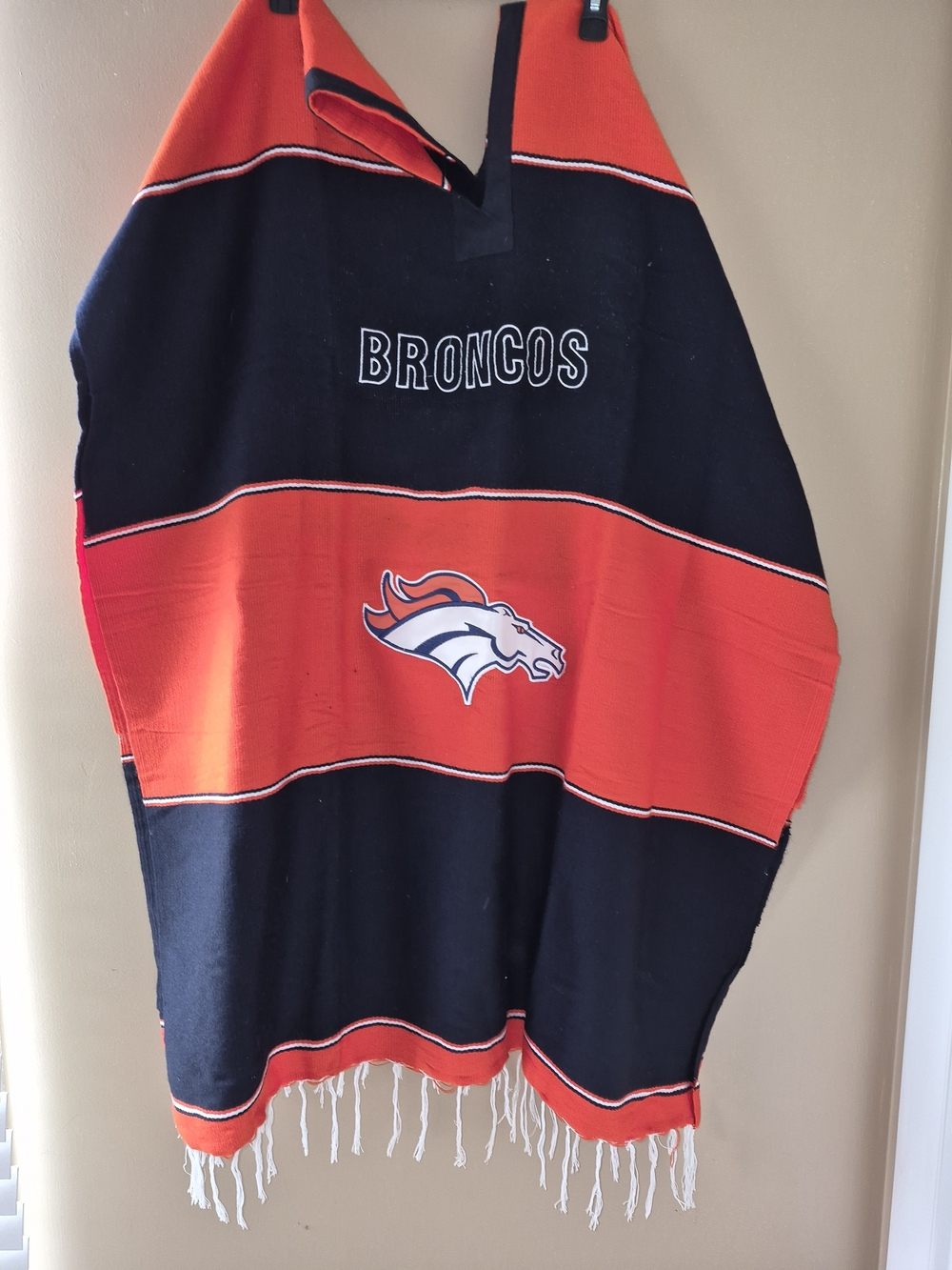 Broncos Open Sided V-neck Pancho